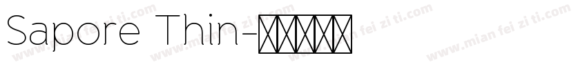 Sapore Thin字体转换